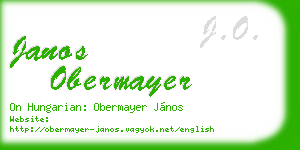 janos obermayer business card